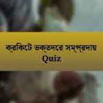 ক্রিকেট ভক্তদের সম্প্রদায় Quiz