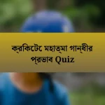 ক্রিকেটে মহাত্মা গান্ধীর প্রভাব Quiz